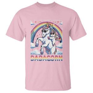 Dadacorn Funny Unicorn Father's Day T Shirt TS09 Light Pink Print Your Wear