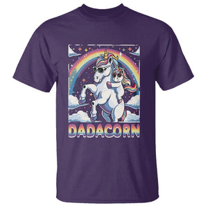 Dadacorn Funny Unicorn Father's Day T Shirt TS09 Purple Print Your Wear