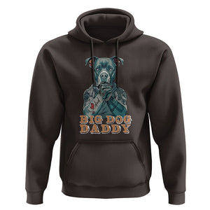 Dog Dad Hoodie Pitbull Dog Tattoo I Love Dad Father's Day Dog Lover TS09 Dark Chocolate Print Your Wear