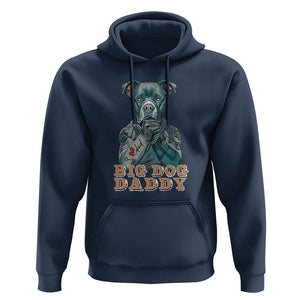 Dog Dad Hoodie Pitbull Dog Tattoo I Love Dad Father's Day Dog Lover TS09 Navy Print Your Wear