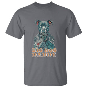 Dog Dad T Shirt Pitbull Dog Tattoo I Love Dad Father's Day Dog Lover TS09 Charcoal Print Your Wear