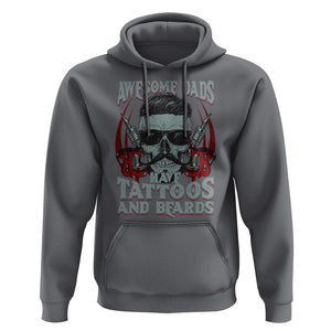 Father's Day Hoodie Awesome Dads Have Tattoos And Beards TS09 Charcoal Print Your Wear