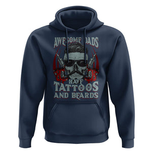 Father's Day Hoodie Awesome Dads Have Tattoos And Beards TS09 Navy Print Your Wear