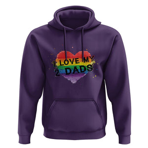 Father's Day LGBT Pride Hoodie I Love My Two Dads TS09 Purple Print Your Wear