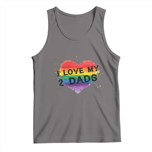 Father's Day LGBT Pride Tank Top I Love My Two Dads TS09 Deep Heather Print Your Wear