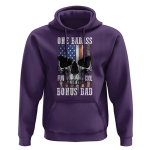 Father's Day Hoodie One Badass Bonus Dad Skull TS09 Purple Print Your Wear