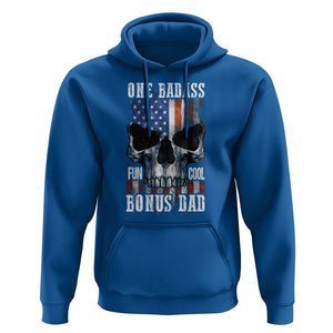 Father's Day Hoodie One Badass Bonus Dad Skull TS09 Royal Blue Print Your Wear