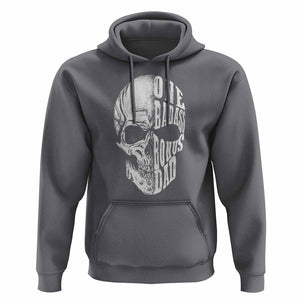 Father's Day Hoodie One Badass Bonus Dad Skull TS09 Charcoal Print Your Wear