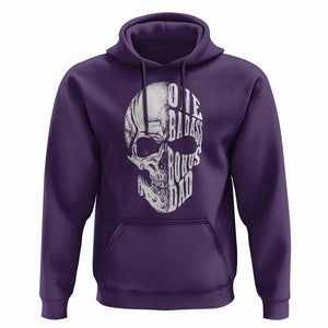 Father's Day Hoodie One Badass Bonus Dad Skull TS09 Purple Print Your Wear