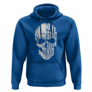 Father's Day Hoodie One Badass Bonus Dad Skull TS09 Royal Blue Print Your Wear