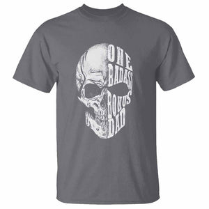 Father's Day T Shirt One Badass Bonus Dad Skull TS09 Charcoal Print Your Wear