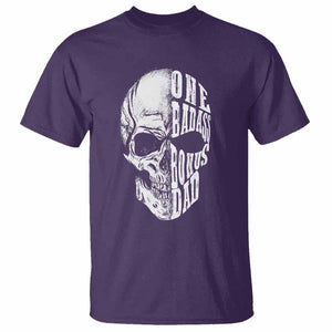 Father's Day T Shirt One Badass Bonus Dad Skull TS09 Purple Print Your Wear