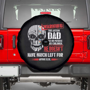 Autism Awareness Spare Tire Cover Warning This Autism Dad Uses His Patience On His Children Father's Day TS09 Black Print Your Wear