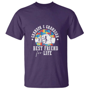 Autism Awareness T Shirt Grandpa Grandson Best Friend For Life Father's Day TS09 Purple Print Your Wear