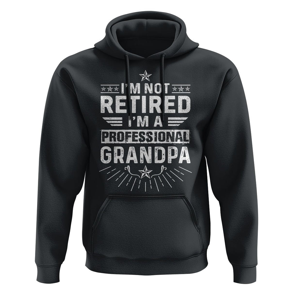 Grandpa Retirement Hoodie I'm Not Retired I'm A Professional Grandpa Father's Day TS09 Black Print Your Wear