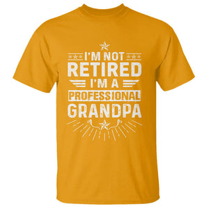 Grandpa Retirement T Shirt I'm Not Retired I'm A Professional Grandpa Father's Day TS09 Gold Print Your Wear