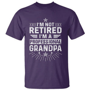 Grandpa Retirement T Shirt I'm Not Retired I'm A Professional Grandpa Father's Day TS09 Purple Print Your Wear