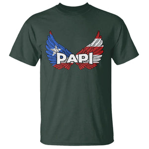 Papi Puerto Rican Father's Day T Shirt TS09 Dark Forest Green Print Your Wear