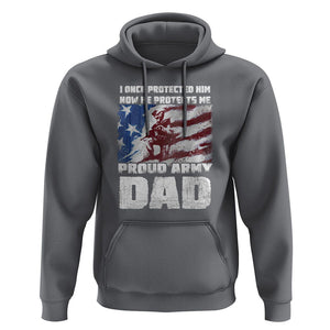 Father's Day Hoodie I Once Protected Him Now He Protects Me Proud Army Dad TS09 Charcoal Print Your Wear