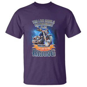 Retirement Plan Motorcycle Lover T Shirt I Plan To Go Riding Rider TS09 Purple Print Your Wear