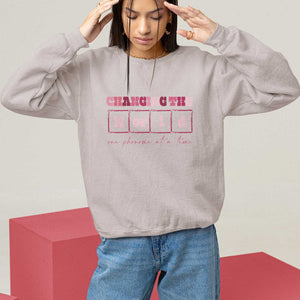 Teacher Sweatshirt Changing The World One Phoneme At A Time TS09 Ice Gray Print Your Wear