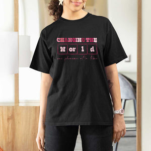 Teacher T Shirt For Women Changing The World One Phoneme At A Time TS09 Black Print Your Wear