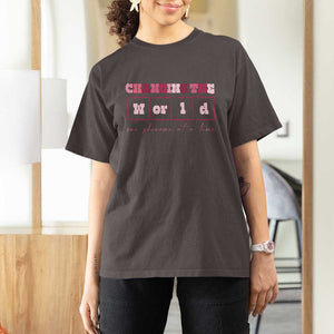 Teacher T Shirt For Women Changing The World One Phoneme At A Time TS09 Dark Chocolate Print Your Wear