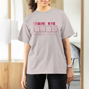 Teacher T Shirt For Women Changing The World One Phoneme At A Time TS09 Ice Gray Print Your Wear