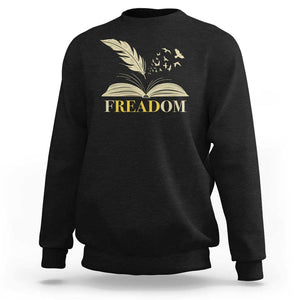 Book Lover Sweatshirt Reading Freadom Against Book Bans TS09 Black Print Your Wear