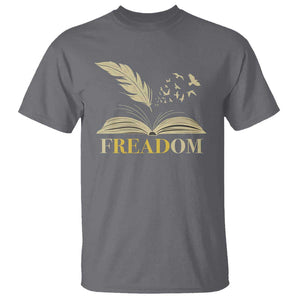 Book Lover T Shirt Reading Freadom Against Book Bans TS09 Charcoal Print Your Wear