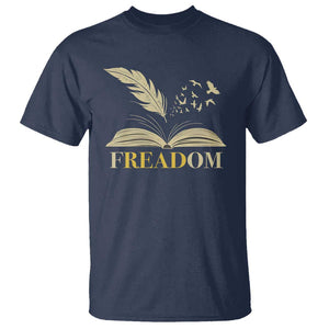 Book Lover T Shirt Reading Freadom Against Book Bans TS09 Navy Print Your Wear