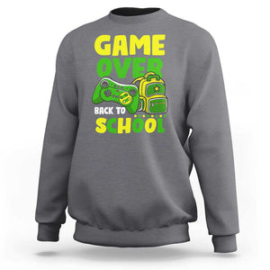 Funny Game Over Back To School Sweatshirt TS09 Charcoal Print Your Wear