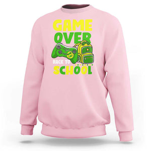 Funny Game Over Back To School Sweatshirt TS09 Light Pink Print Your Wear