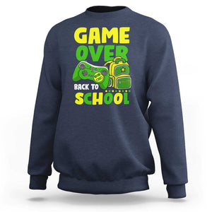 Funny Game Over Back To School Sweatshirt TS09 Navy Print Your Wear