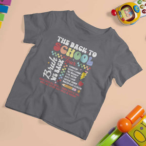 Funny The Back To School Tour T Shirt For Kid TS09 Charcoal Print Your Wear