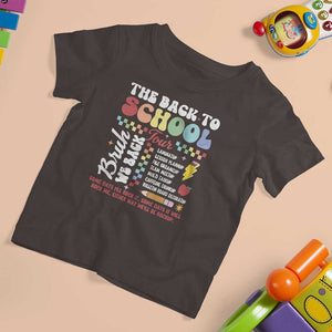 Funny The Back To School Tour T Shirt For Kid TS09 Dark Chocolate Print Your Wear