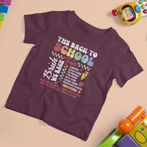 Funny The Back To School Tour T Shirt For Kid TS09 Maroon Print Your Wear