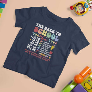 Funny The Back To School Tour T Shirt For Kid TS09 Navy Print Your Wear