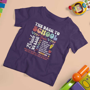 Funny The Back To School Tour T Shirt For Kid TS09 Purple Print Your Wear