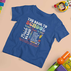 Funny The Back To School Tour T Shirt For Kid TS09 Royal Blue Print Your Wear