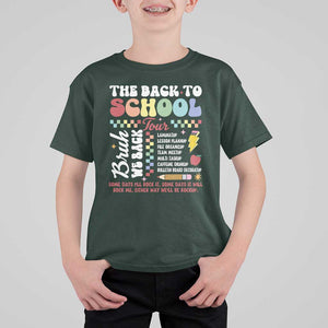 Funny The Back To School Tour T Shirt For Kid TS09 Dark Forest Green Print Your Wear