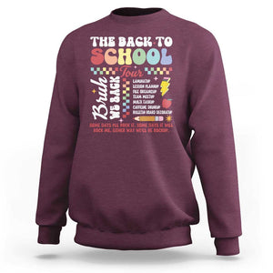 Funny The Back To School Tour Sweatshirt TS09 Maroon Print Your Wear