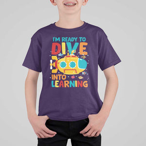 Funny Back To School Submarine T Shirt For Kid Ready To Dive Into Learning Ocean Lover TS09 Purple Print Your Wear