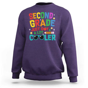 Funny Second Grade Sweatshirt Just Got A Lot Cooler TS09 Purple Print Your Wear