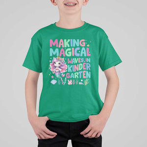 Kindergarten Mermaid Unicorn T Shirt For Kid Making Magical Waves In Kindergarten TS09 Irish Green Print Your Wear