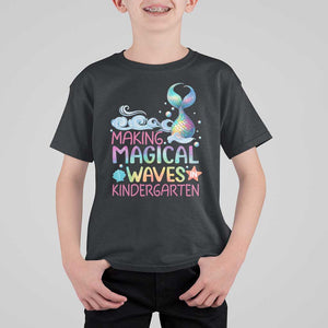 Kindergarten Mermaid T Shirt For Kid Making Magical Waves In Kindergarten TS09 Black Print Your Wear