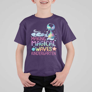 Kindergarten Mermaid T Shirt For Kid Making Magical Waves In Kindergarten TS09 Purple Print Your Wear