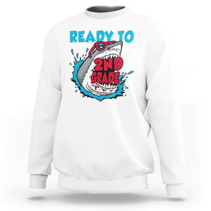 Funny Shark Ready To Attack 2nd Grade Sweatshirt TS09 White Print Your Wear