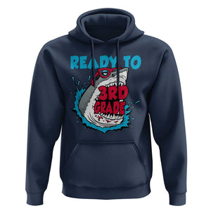Funny Shark Ready To Attack 3rd Grade Hoodie TS09 Navy Print Your Wear