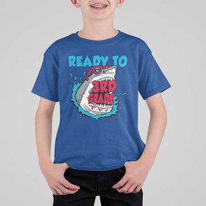 Funny Shark Ready To Attack 3rd Grade T Shirt For Kid TS09 Royal Blue Print Your Wear